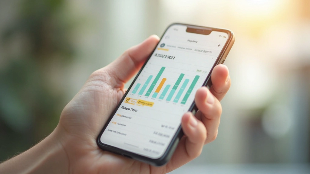 Мобильное приложение для отслеживания расходов на экране смартфона