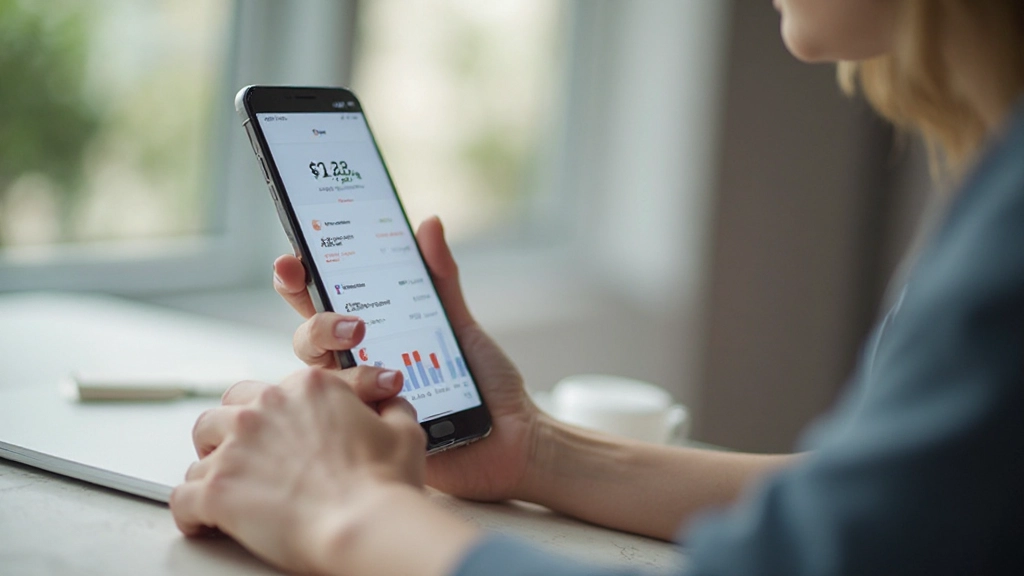 Приложение для отслеживания расходов на смартфоне в руках